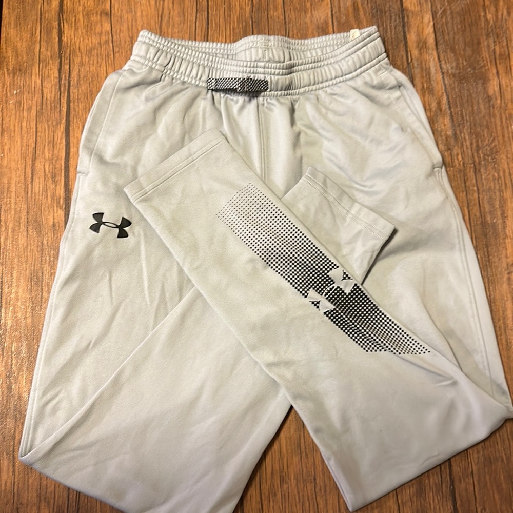 Under Armour kids grey pants fitted YLG